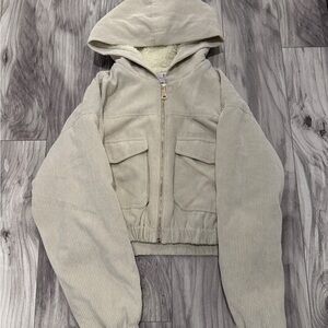 CI Sonó Corduroy Collection Size Large
Beige Corduroy Hooded Jacket